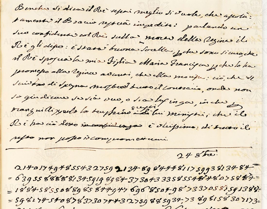 The nuncio's cipher despatch