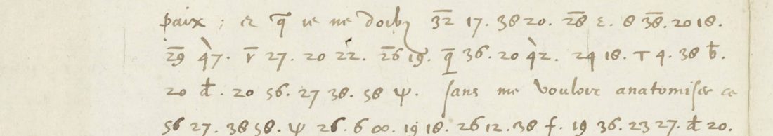 25 May letter: barred numbers and signs within clear French