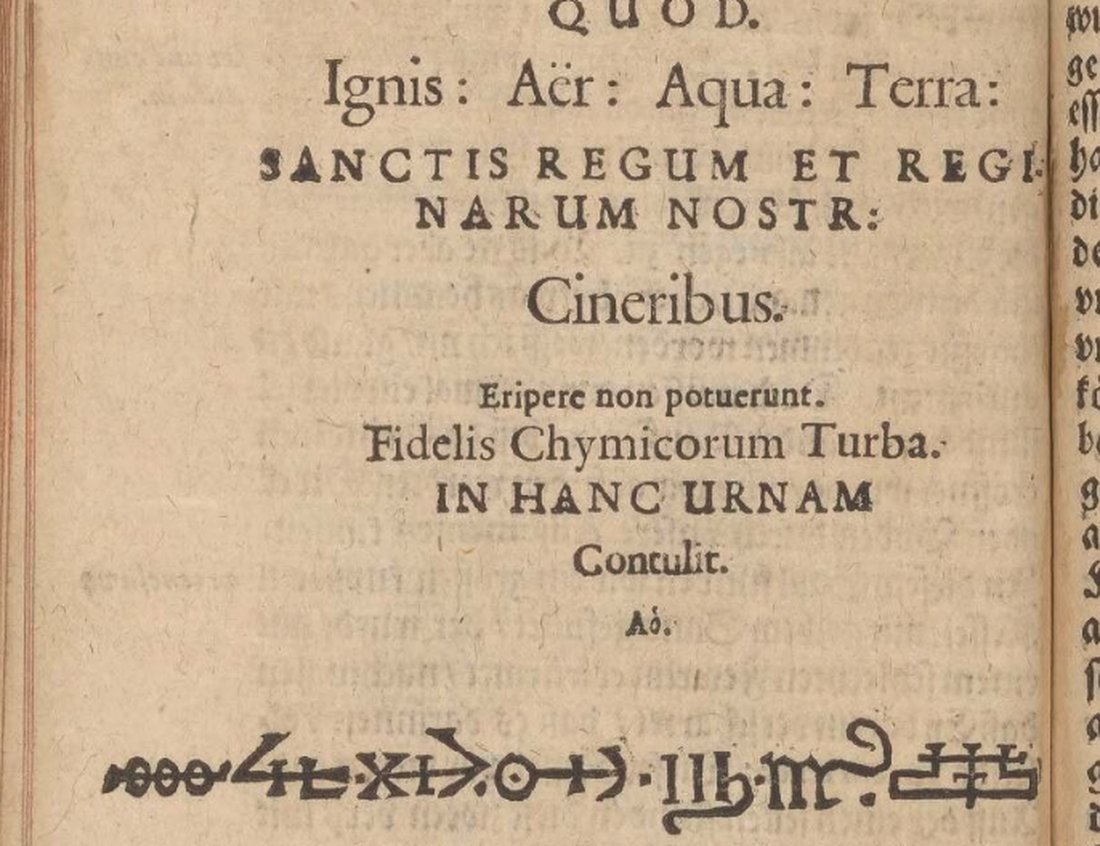 The urn inscription ending 'Ao.' and a line of signs