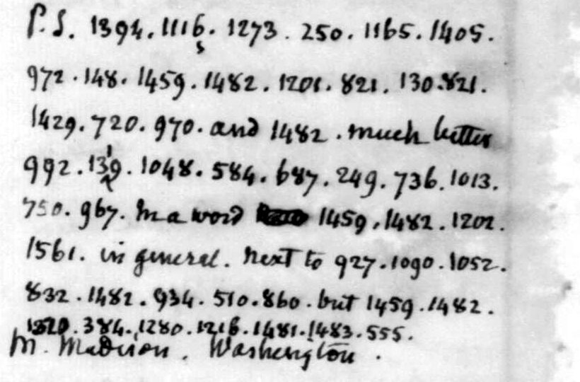 The coded postscript in Armstrong's hand