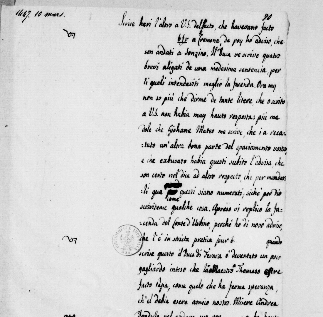 A clear copy with four signs drawn in the left margin beside blanks in the text