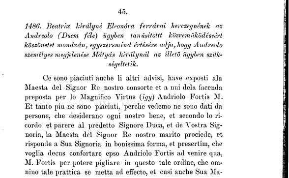 Page 367 of the 1878 edition: no. 45, Beatrice to Eleonora, with the deciphered passage