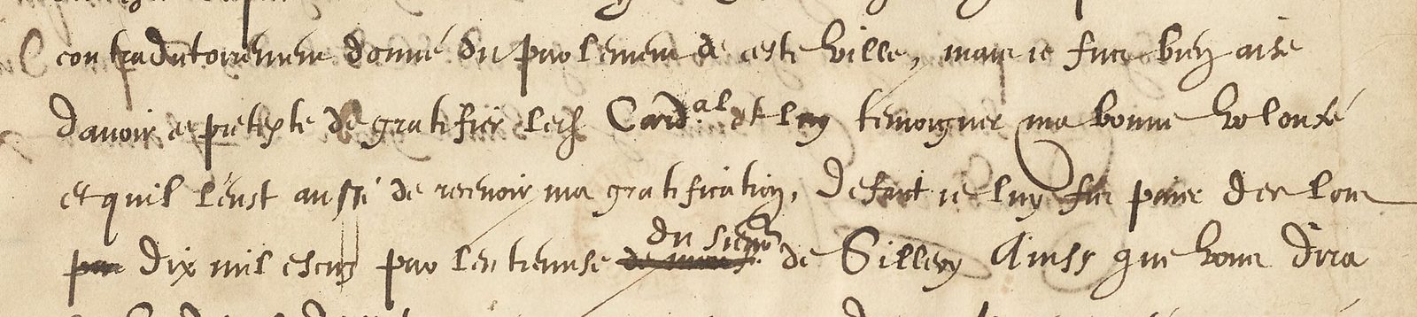 BnF fr. 3484 f. 36r, the minute of the same letter in clear