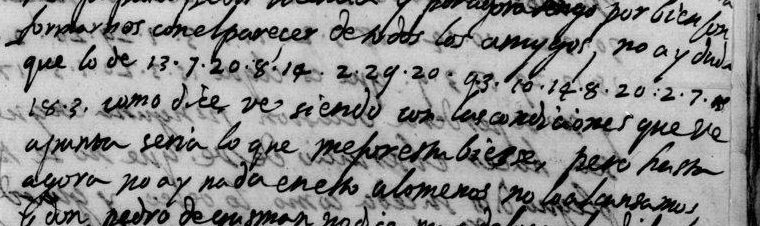 Manuscript lines with the cipher, from George Lasry&rsquo;s report