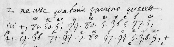 Manuscript lines with the cipher, from George Lasry&rsquo;s report
