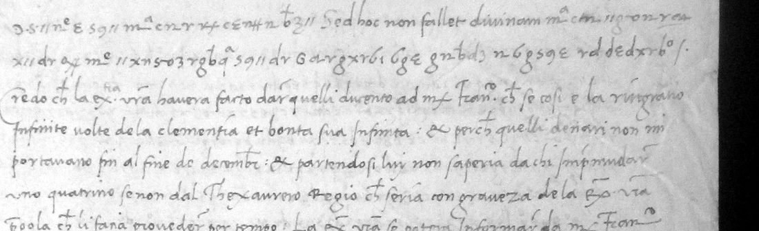 The last page of the letter, where the cipher stops and the clear hand resumes.
