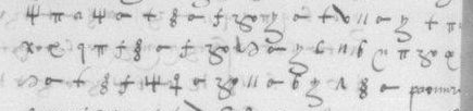 Manuscript lines with the cipher, from George Lasry’s report