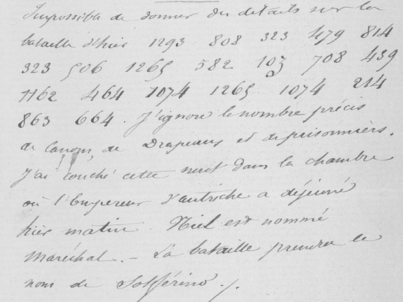 Manuscript lines with the cipher, from George Lasry&rsquo;s report