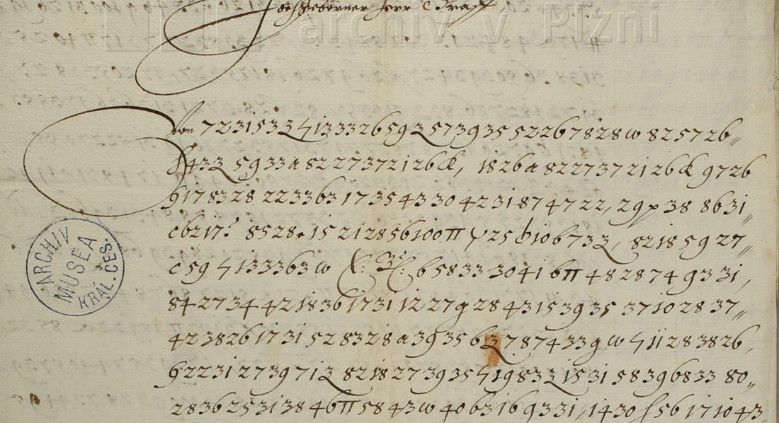 Opening of the all-cipher letter from Glückstadt, 14 April 1639