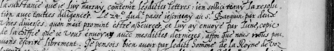 Clear French passage reporting the dispatch of a copy of the cipher
