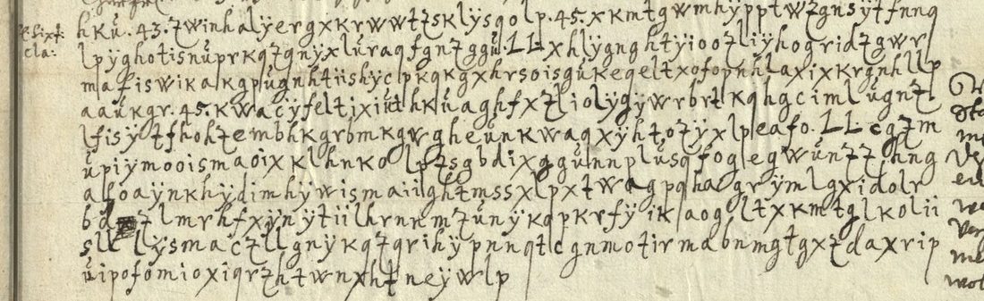 数字43と45、二重のLの記号を含む小文字10行