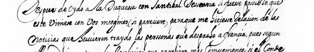 Three lines of clear Spanish handwriting