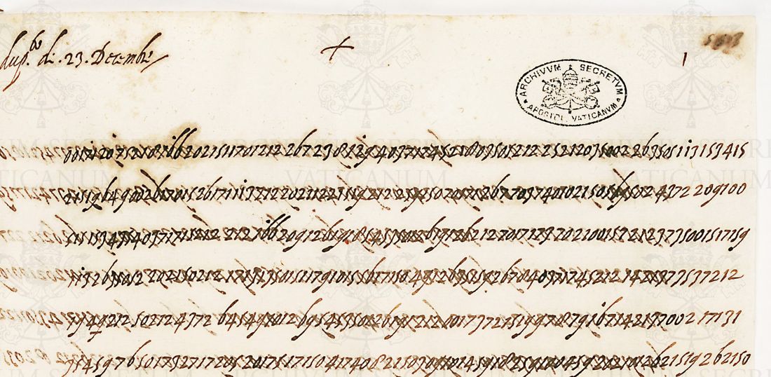 The head of a page of figures, docketed dup.to di 23 Decembre