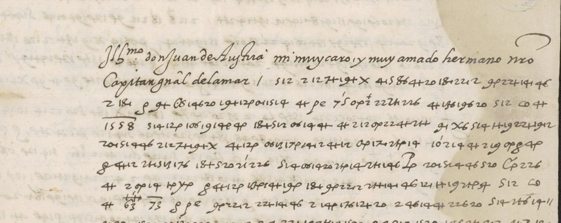 The opening of the letter: a clear salutation followed by lines of figures
