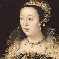 Catherine de' Medici: Portrait attributed to Germain Le Mannier, 1547–59. Wikimedia Commons, public domain. Catherine de' Medici
