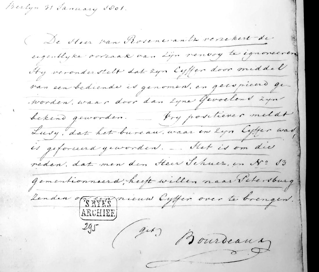 The clear copy of the despatch