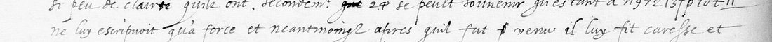 Two lines of f. 133r with the run for La Cassine