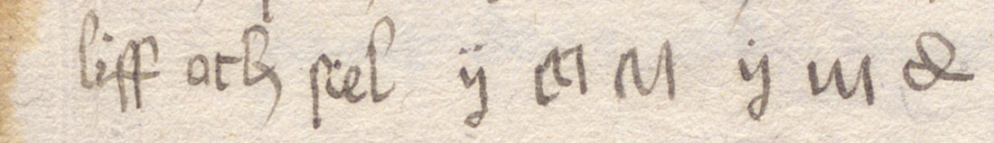 The words liff oth sel followed by six cursive signs