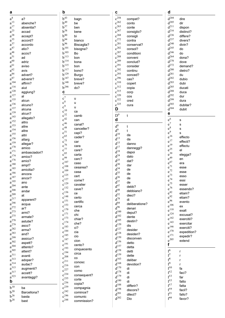 First page of the reconstructed Ranzo key; open the PDF for all 871 mappings