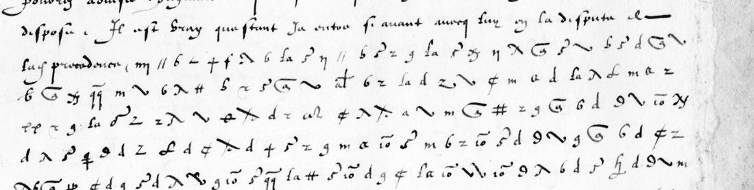 Colbert 390 p. 357, the clear sentence on the precedence dispute and the first cipher lines