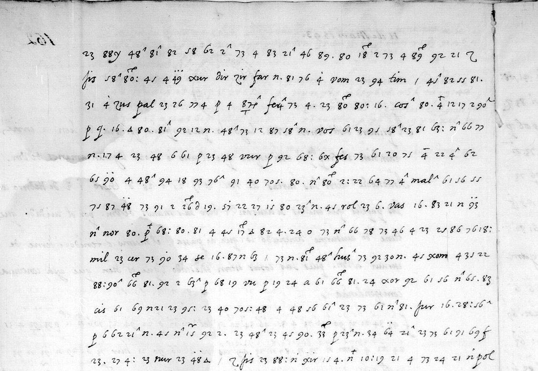 BnF fr. 3983 f. 162:同じ音節暗号による密な25行