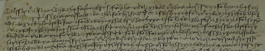 The opening cipher lines of no. 23