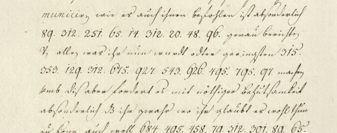 Register copy, page 402: clear German with runs of cipher numbers